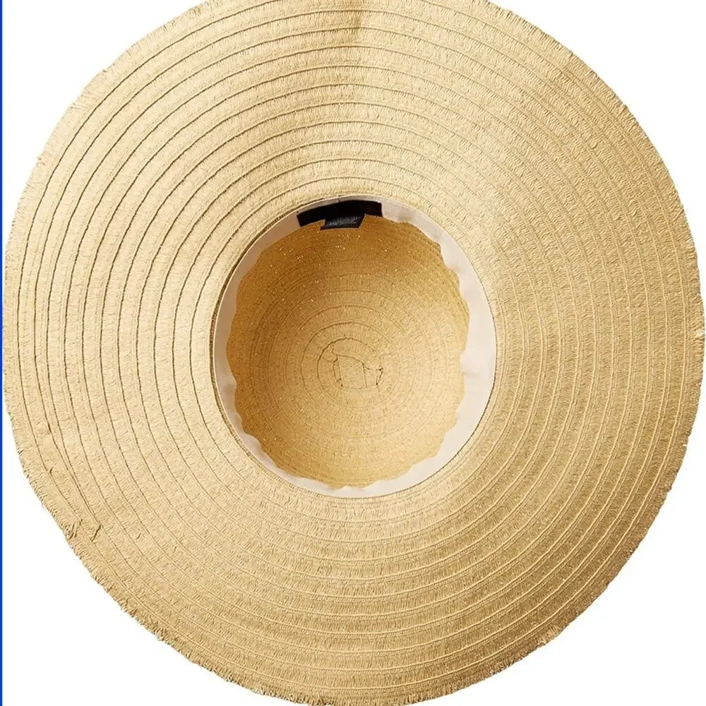 NEW Steve Madden Flopy Beach Sun Hat Shell Trim Boho Women's